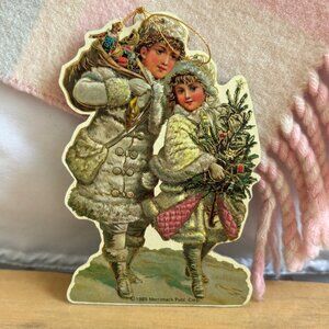 1985 Merrimack Victorian Boy & Girl Christmas Ornament